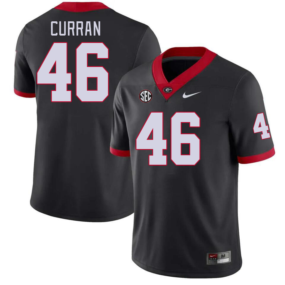 Men #46 Danny Curran Georgia Bulldogs College Football Jerseys Stitched-Black